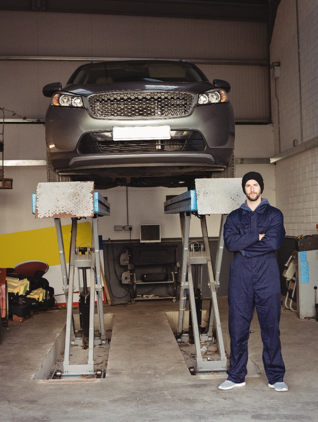 Car body workshop in Muscat